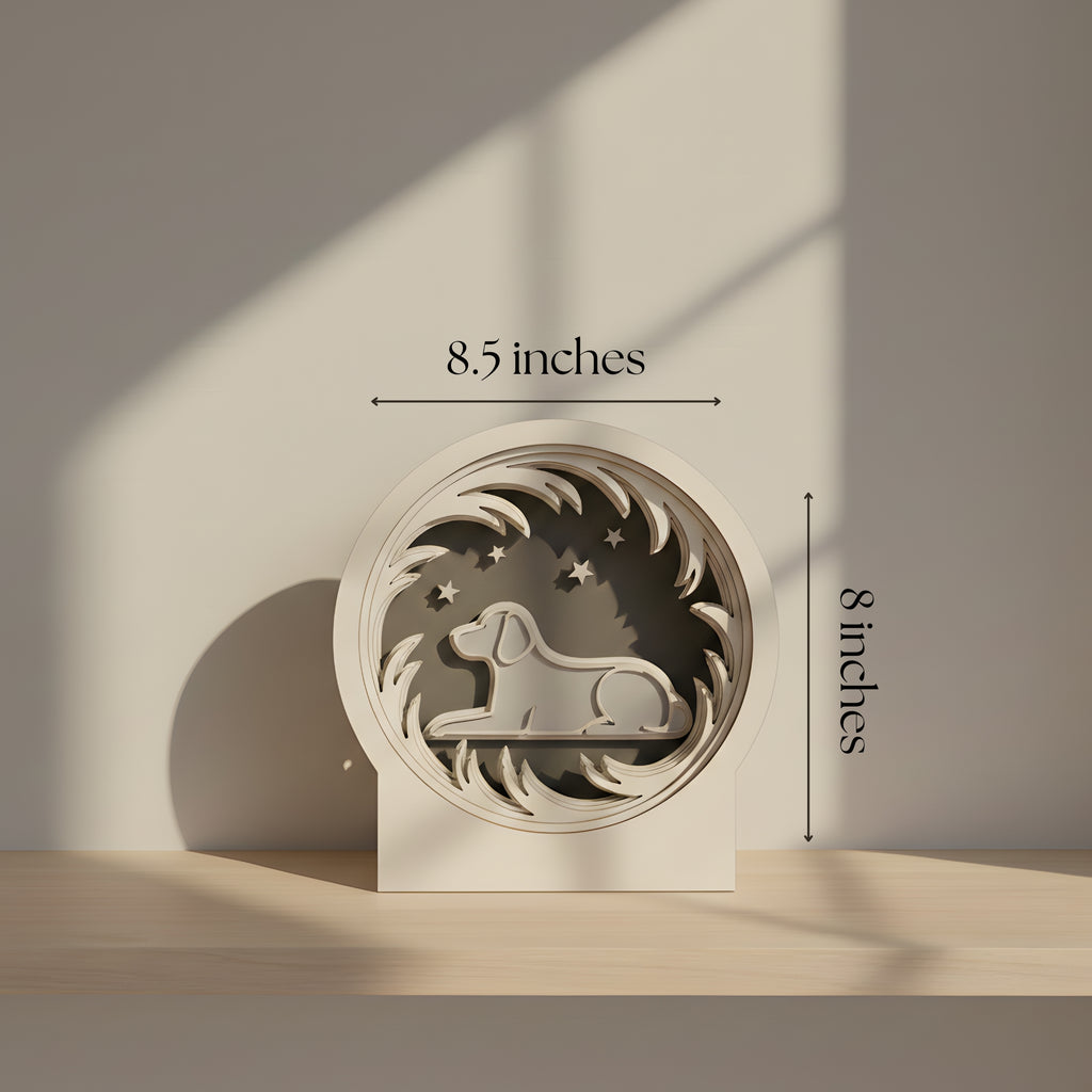 Personalized dog memorial plaque – Custom Pet Remembrance Plaque, Peaceful Dog Loss Tribute Wooden