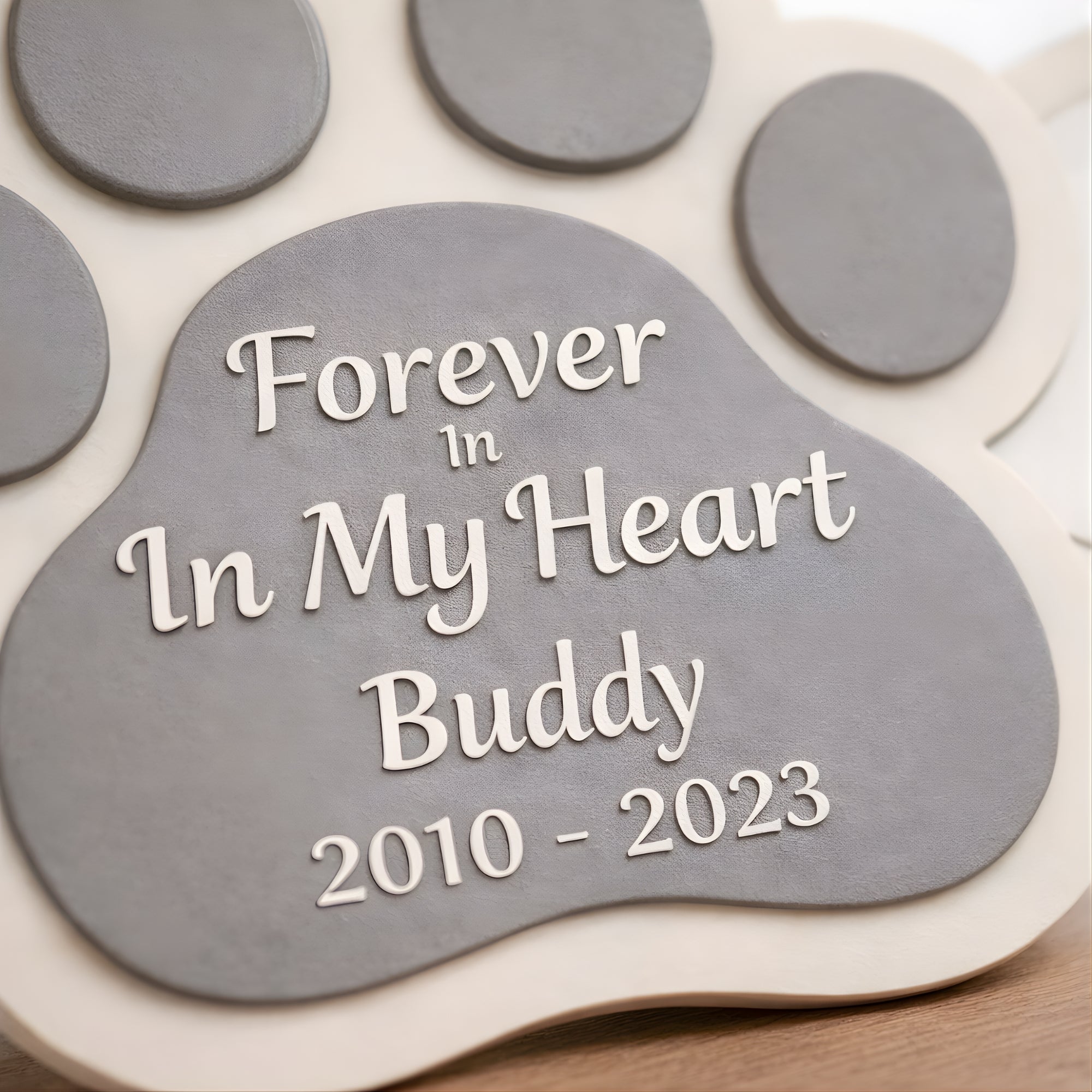 Personalized Dog Memorial Keepsake with Angel Wings – Custom Pet Loss Tribute, Wooden Paw Print Remembrance Gift